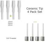 Nectar Collector Tips Ceramic Nail 10mm 14mm  18mm 510 Threaded 4 Pack