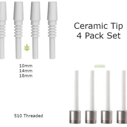 Nectar Collector Ceramic Tip Set 4 Pack