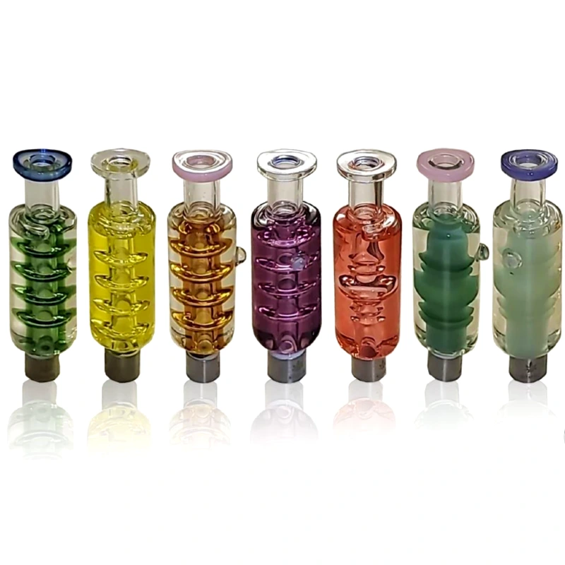 Glass Nectar Collector Kit: Glycerin Dab Straw - Rainbow - Quartz Banger